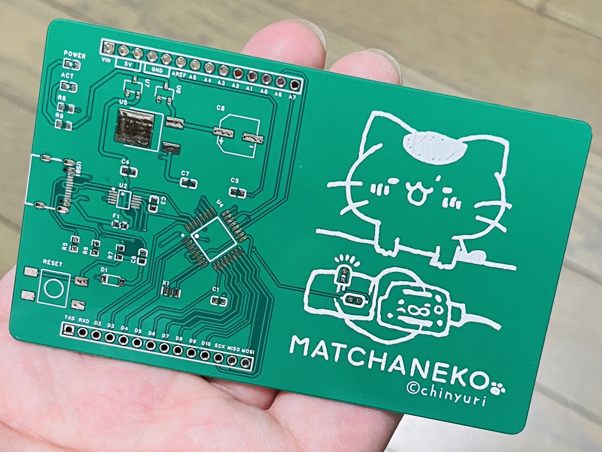 cis_lab's tweet photo. 【速報】基板届いた #つくまた #まっちゃねこ https://t.co/tce2moRBmO