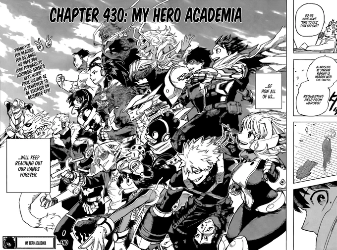 Mha ending was underwhelming imo. It's really annoying that everyone just wasn't able to keep in touch with the kid who saved Japan and also all the memories they shared together?? It all seemed rushed imo and if it was ATLEAST stretched out a bit i feel it would've been better 