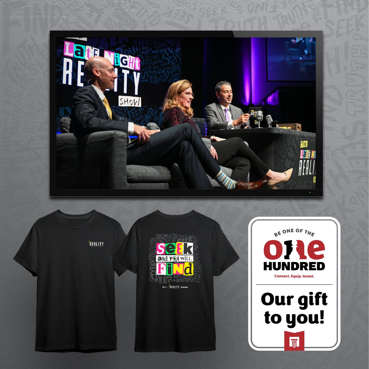 STRtweets's tweet photo. #BeOneofthe100 and become a Strategic Partner today. As an added incentive, we’ll send you two special gifts: the entire 2022-23 Reality Conference, Seek and You Will Find (via video on demand) AND a Reality conference t-shirt. Learn more at https://t.co/8ht5FmOCLA. https://t.co/5Z1vMuduYv