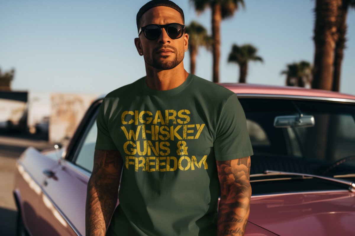 SwaggerHouseAM's tweet image. Introducing the "Cigars, Whiskey, Guns, and Freedom" T-Shirt—a perfect blend of style and comfort. Made with premium fabric for an ultra-soft feel, this tee guarantees all-day comfort with its classic fit. 

swaggerhouse-apparel.printify.me/product/103819…

#SwaggerHouseApparel #CigarsWhiskeyGunsFreedom