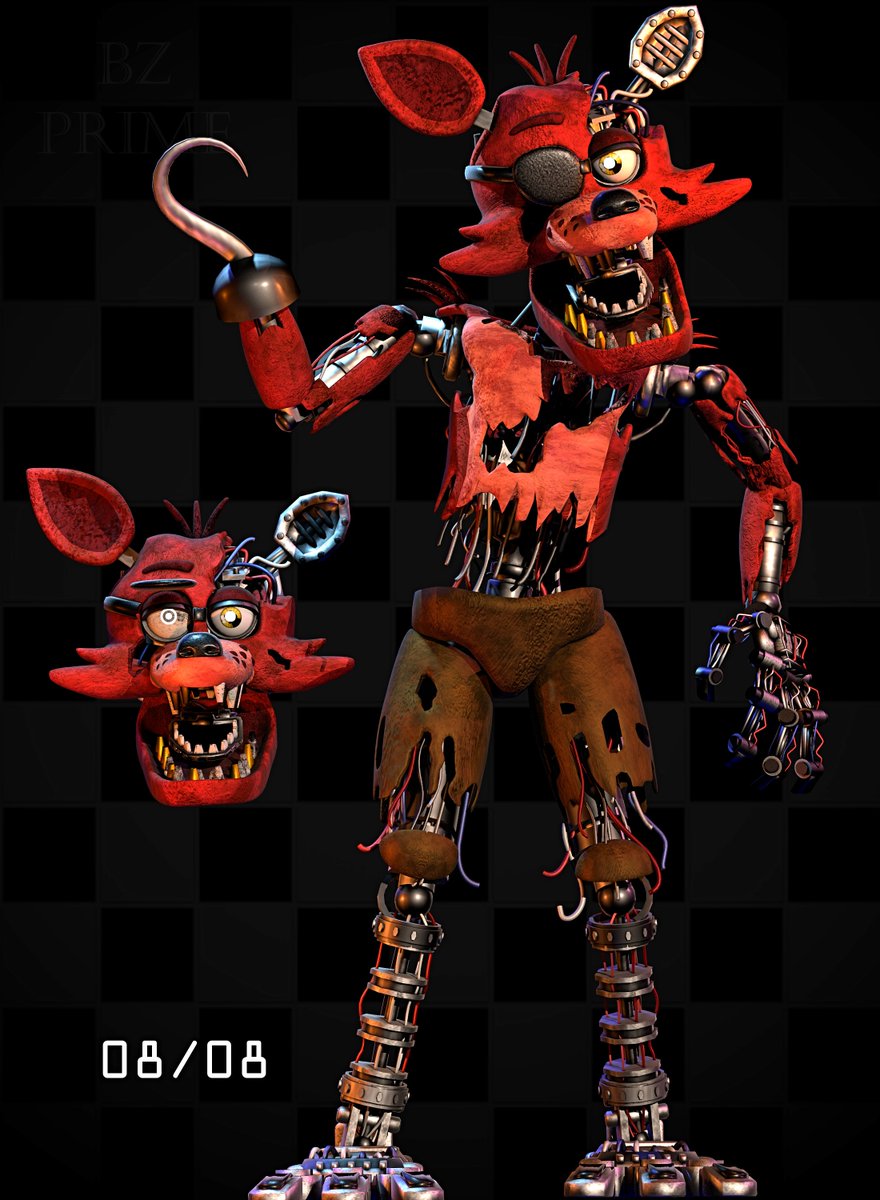 C4D] Old Foxy #FNAF10thAnniversary