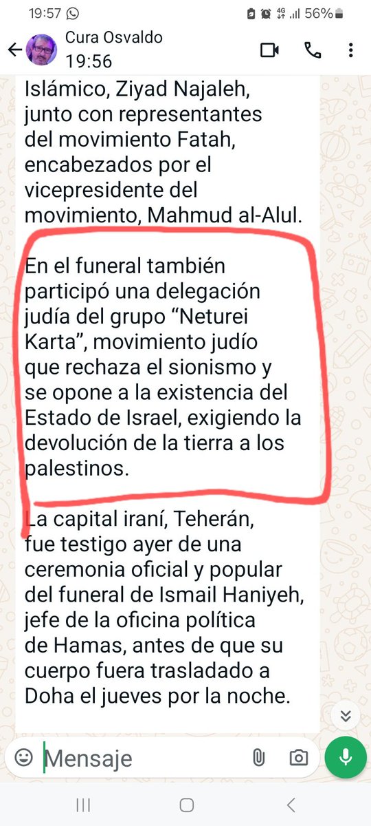 Respecto del funeral del líder Hamas asesinado en Irán. Alguien que sepa más que yo me puede explicar lo de la delegación israelí?