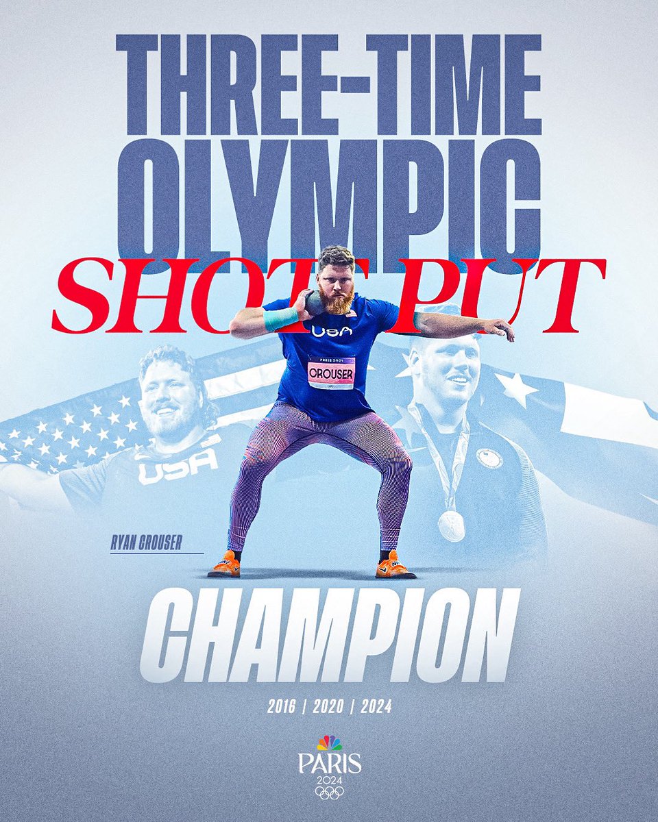 DYNASTY. 💪

Ryan Crouser is the first athlete EVER to win three Olympic gold medals in the shot put. #ParisOlympics