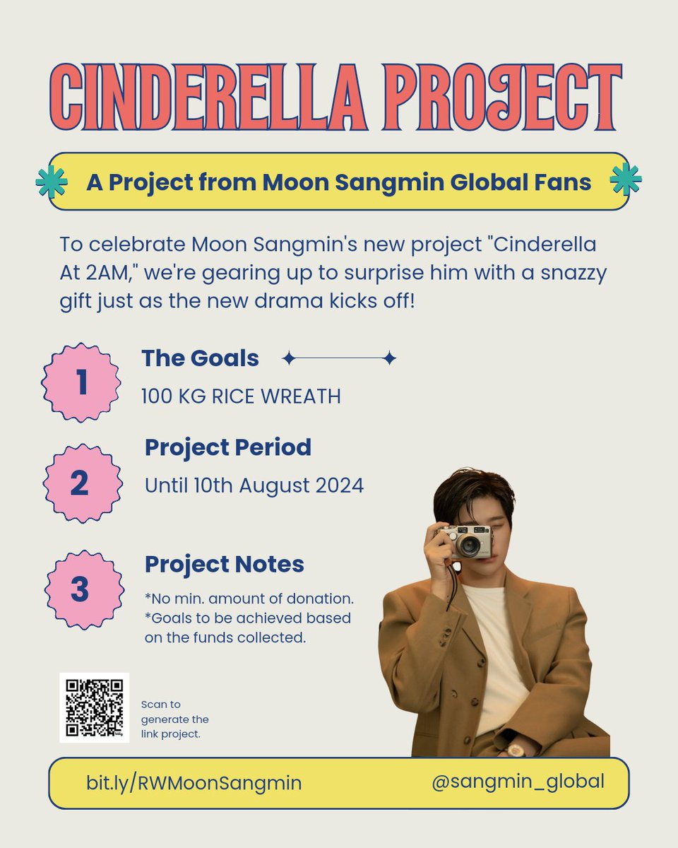 📣𝐏𝐑𝐎𝐉𝐄𝐂𝐓 𝐄𝐗𝐓𝐄𝐍𝐃𝐄𝐃 📣  
  
As the release of the drama "Cinderella At 2AM" draws near, we're extending the donation period until August 10th.  
  
If you missed out last time, now's your chance to join the project! 

#MoonSangmin #문상민