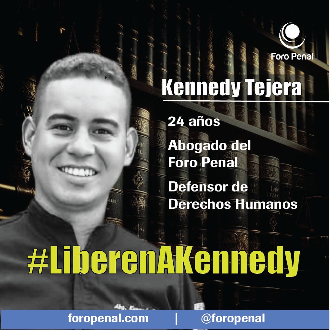 fanzinero's tweet photo. Kennedy Tejeda, Abogado, defensor de ddhh del @foropenal, fue detenido el 02/08/2024 por GNB y presuntamente trasladado a DGCIM cuando averiguaba sobre la situación de unos detenidos en protesta en la comandancia de la GNB de Montalbán, Carabobo, Venezuela. #LiberenAKennedy https://t.co/k7dDMy9Nfd