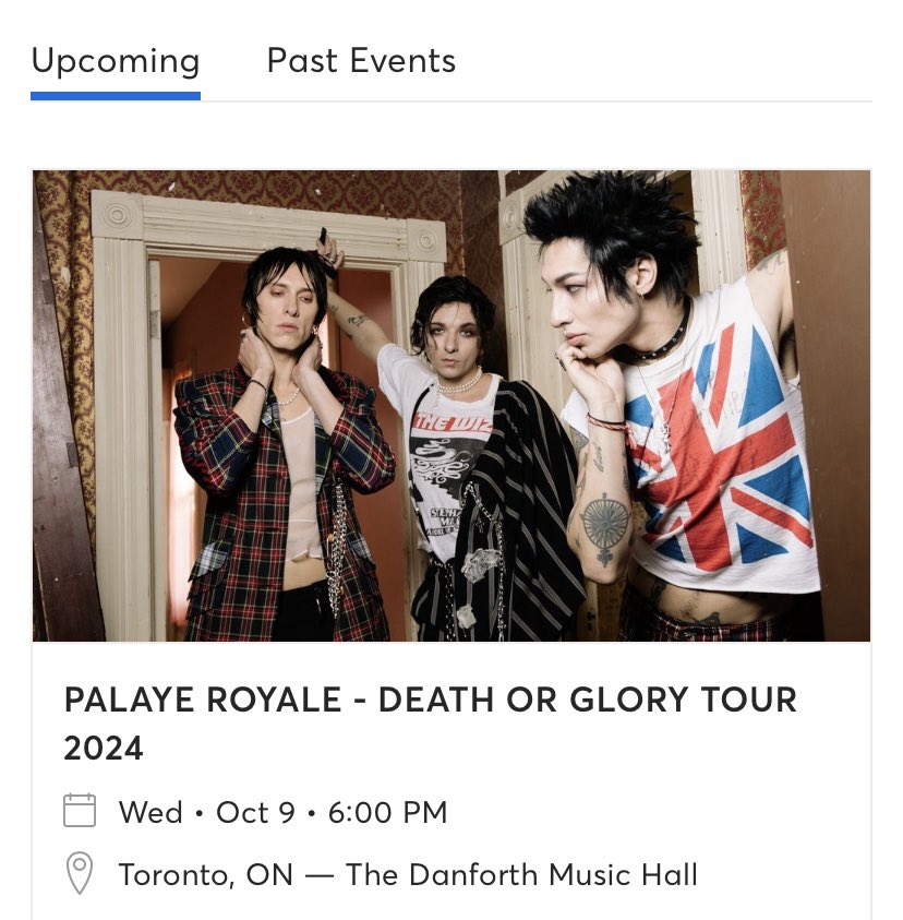 ItsTiaV's tweet photo. Going to see my boys @PalayeRoyale @RemingtonLeith @SebastianDanzig &amp; Emerson again In October I can’t wait been a while since I saw them or heard them live super excited #deathorglorytour2024 https://t.co/kR21PutEmJ