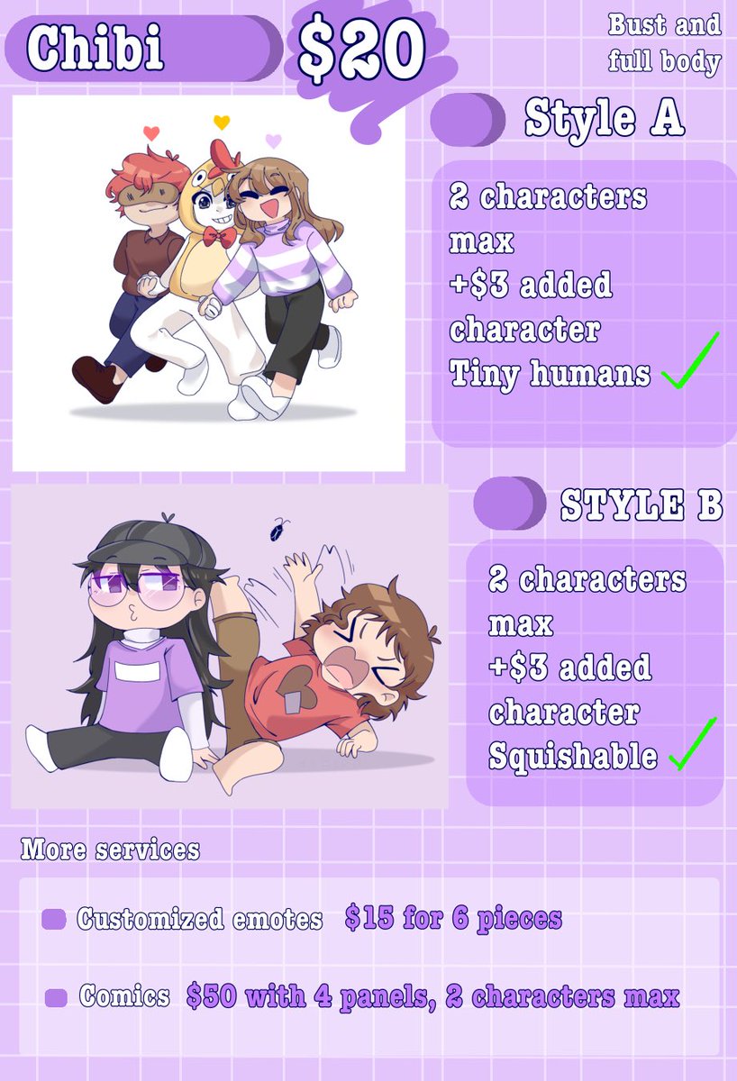 alrin_e's tweet image. ‼️‼️ Commissions open ‼️‼️
Estimated finish time is 1-3 days depending on your spot in the queue.
More info over at my carrd