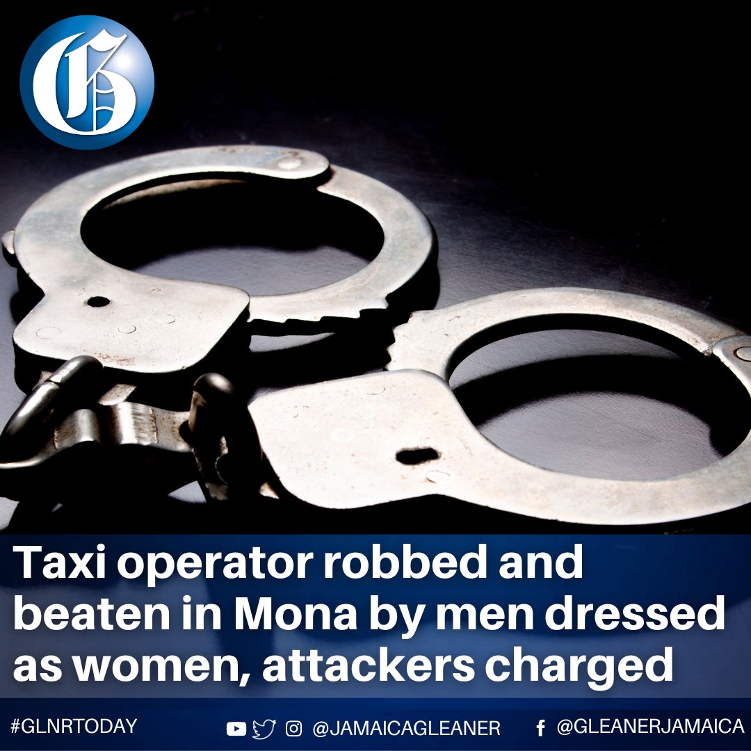 The Half-Way Tree police have charged three men who dressed up as women and robbed and severely beat a taxi operator at a house in Mona, St Andrew.

Read more: jamaica-gleaner.com/article/news/2… #GLNRToday