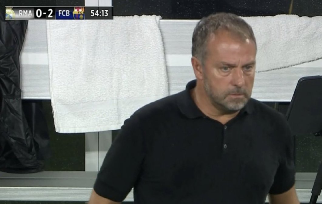 Somhiseremfcb's tweet photo. La reacción de Hansi Flick al segundo gol de Pau Victor https://t.co/jN1eOZHpk7