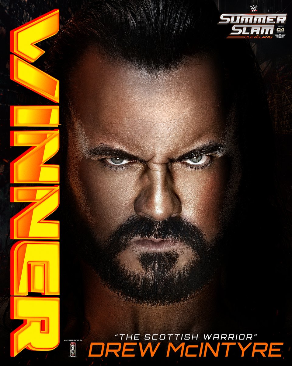 WWE's tweet photo. Special guest referee @WWERollins made the three count for @DMcIntyreWWE!

#SummerSlam https://t.co/MEQ8gt3Jia