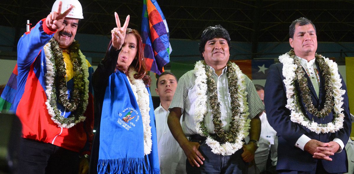 areurdankriss's tweet photo. 🇻🇪 Nicolás Maduro es un dictador asesino.
🇦🇷 Cristina Kirchner está condenada por chorra.
🇧🇴 Evo Morales fue expulsado del poder luego de hacer fraude.
🇪🇨 Rafael Correa condenado a 8 años de cárcel.

La mayor banda criminal que gobernó este continente.
#LosKukasDefiendenAMaduro https://t.co/K8nP5WUsYG