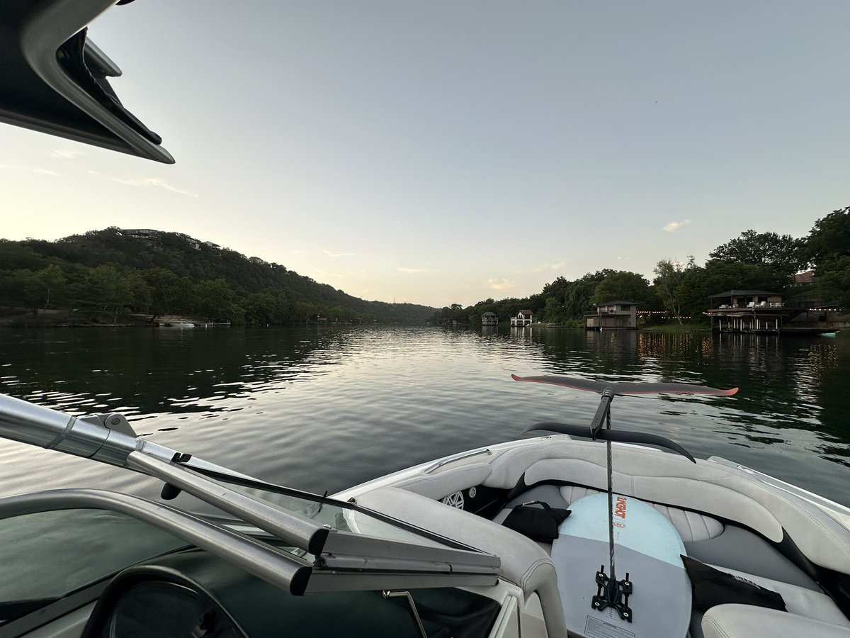 Orders headed out and lake was glass