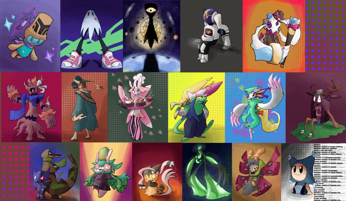 This artfight ended up as a very fun experience, from 28 bookmarked characters (32 bookmarks counting those added after artfight started) to 10 left! i basically doubled my attacks from the last two artfights too
Hope the next one will be just as good if not better!