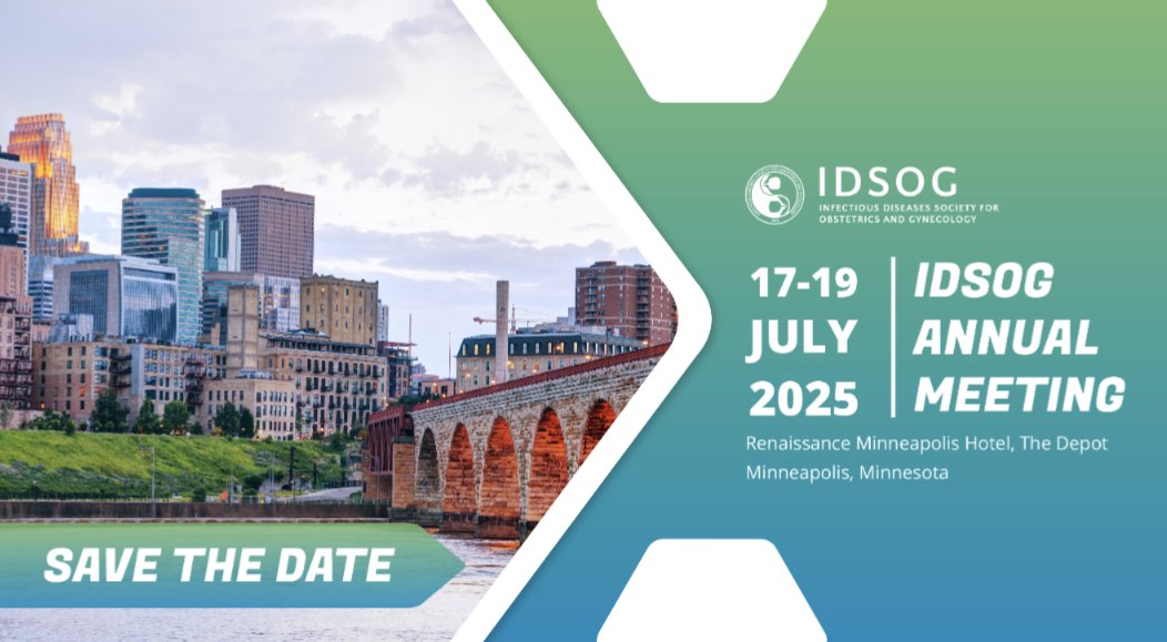 Save the date from the 52nd <a href="/idsog_org/">IDSOG</a> Annual Meeting in Minneapolis, MN July 17-19, 2025! Looking forward to another great meeting rich in science and networking!  #IDSOG24 #IDSOG2024 <a href="/MySMFM/">SMFM</a>  <a href="/CDCSTD/">CDC STD</a> <a href="/SRIWomensHealth/">SRI</a>