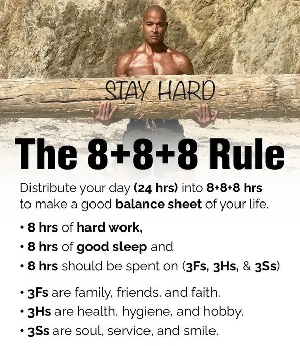 AlexThinkBright's tweet photo. Follow The 8+8+8 Rule https://t.co/6Z6L5z6csS