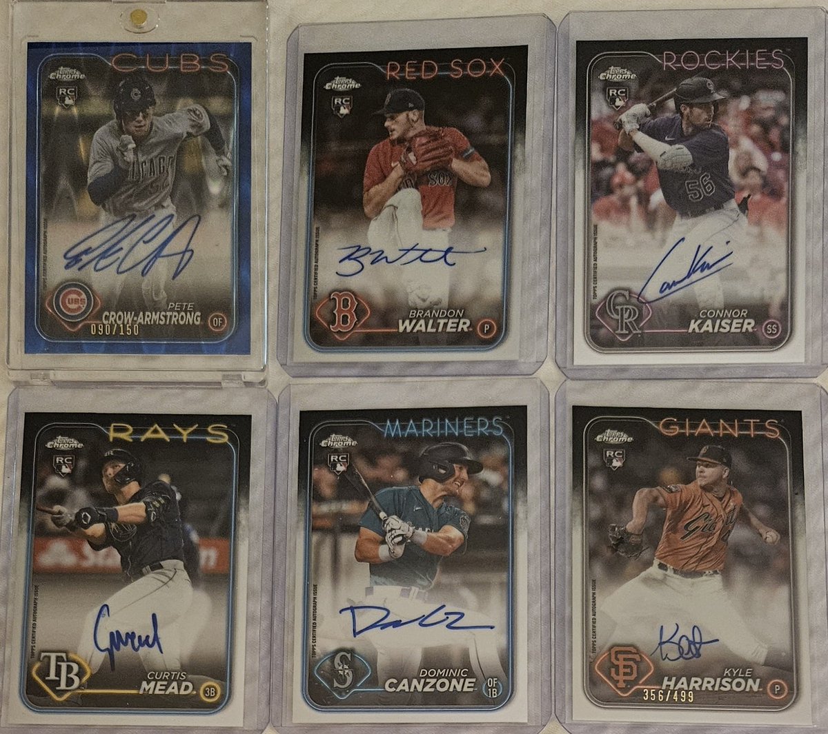 3bangerbreaks's tweet photo. #Hits from the 2024 #Topps #Chrome #Baseball #Jumbo #Hobby #Box #PYT #Break
#TBBCrew #MLB #TBBCrewElite #PeteCrowArmstrong #CurtisMead #BrandonWalter #ConnorKaiser #DominicCanzone #KyleHarrison #Autographs #JulioRodriguez #EllyDeLaCruz #AaronJudge #WyattLangford #JacksonMerrill https://t.co/bA9Go7q8oI