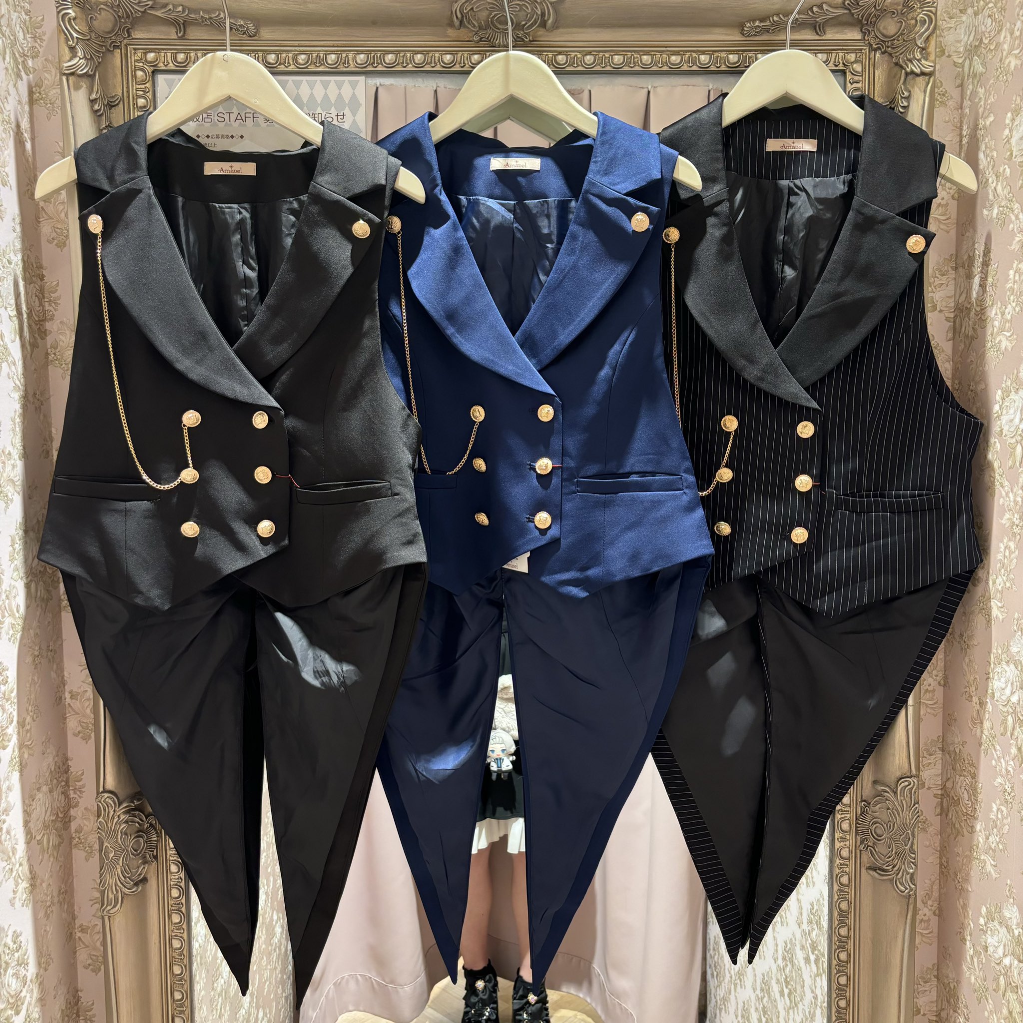 Amavel Historical butler ベスト　ストライプ Amavel Historical butler ベストストライプ