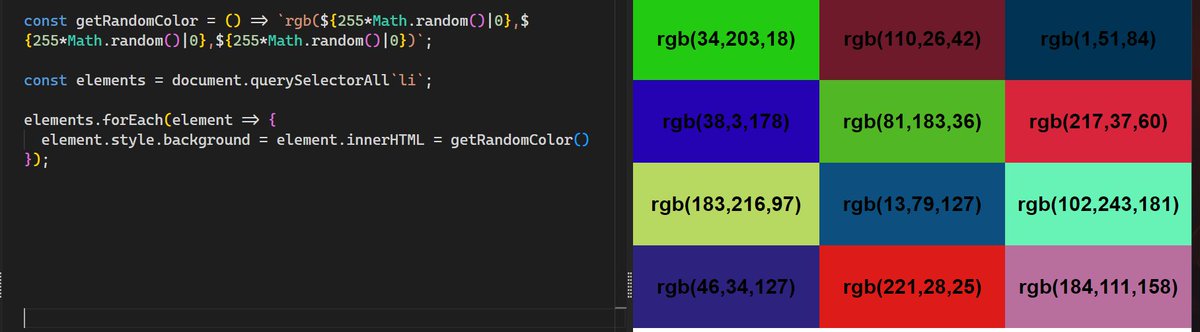 _ByteBrush_'s tweet photo. @DailyDevTips1 Hi, here I leave you my humble version of how to get random colors in RGB color mode👇🖌️ https://t.co/edjbBUfzsB