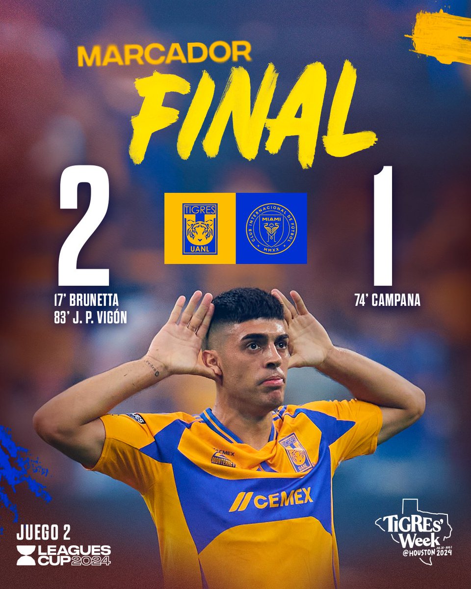 Triunfo e invictos en esta fase de grupos de <a href="/LeaguesCup/">Leagues Cup</a>.

#SiempreContigo 👊 #EstoEsTigres 🐯