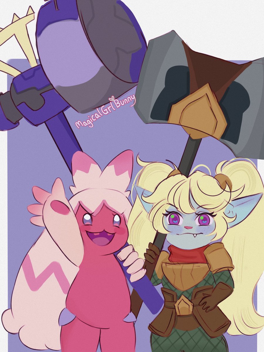 MagicalGrlBunny's tweet image. Little ladies, big hammers  ✨
#Poppy #Tinkaton #ArtofLegends #pokemon