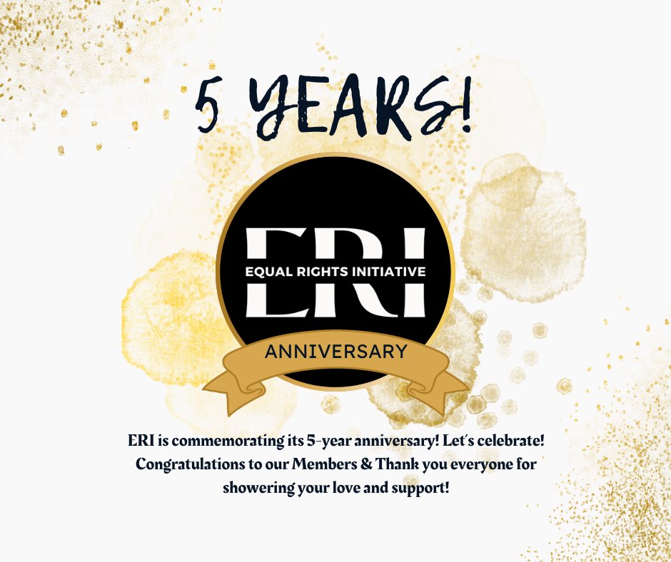ERI is commemorating its 5-year anniversary! Let’s celebrate! Congratulations Members &amp; Thank you everyone for showering your love and support always! #ERI #Inclusion #Equality #HumanRights