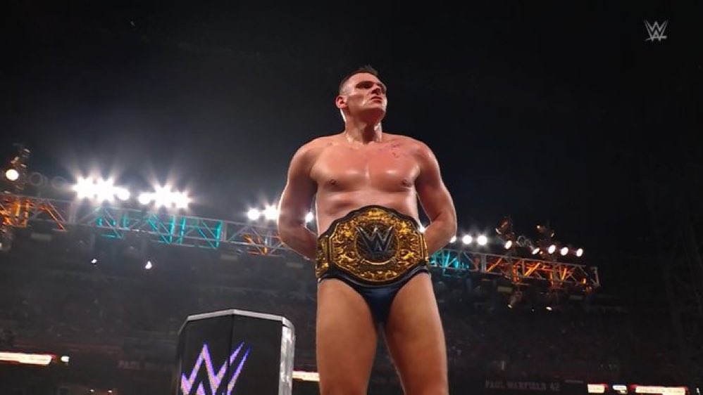 الجنرال بطل عالم مستحقه متحمس لفترة غونثر مع القب 
#SummerSlam