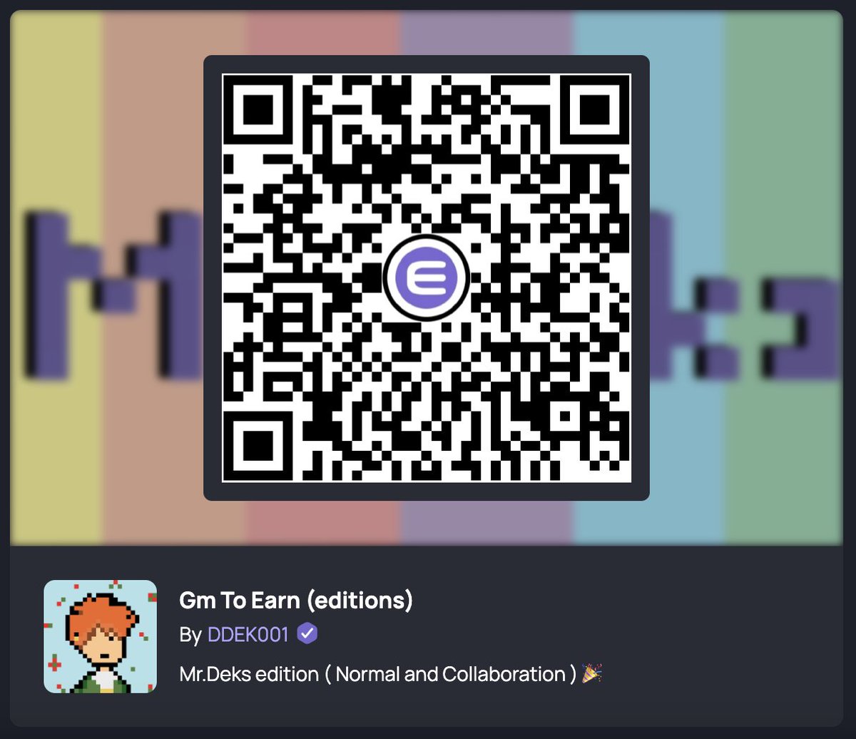 MrDeksnft's tweet photo. Gm To Earn π
Let's together FAM
If you missed it you don't worry , Follow us there are always activities to do , You won't be lonely π₯°
#Enjin #MrDeks #NFT