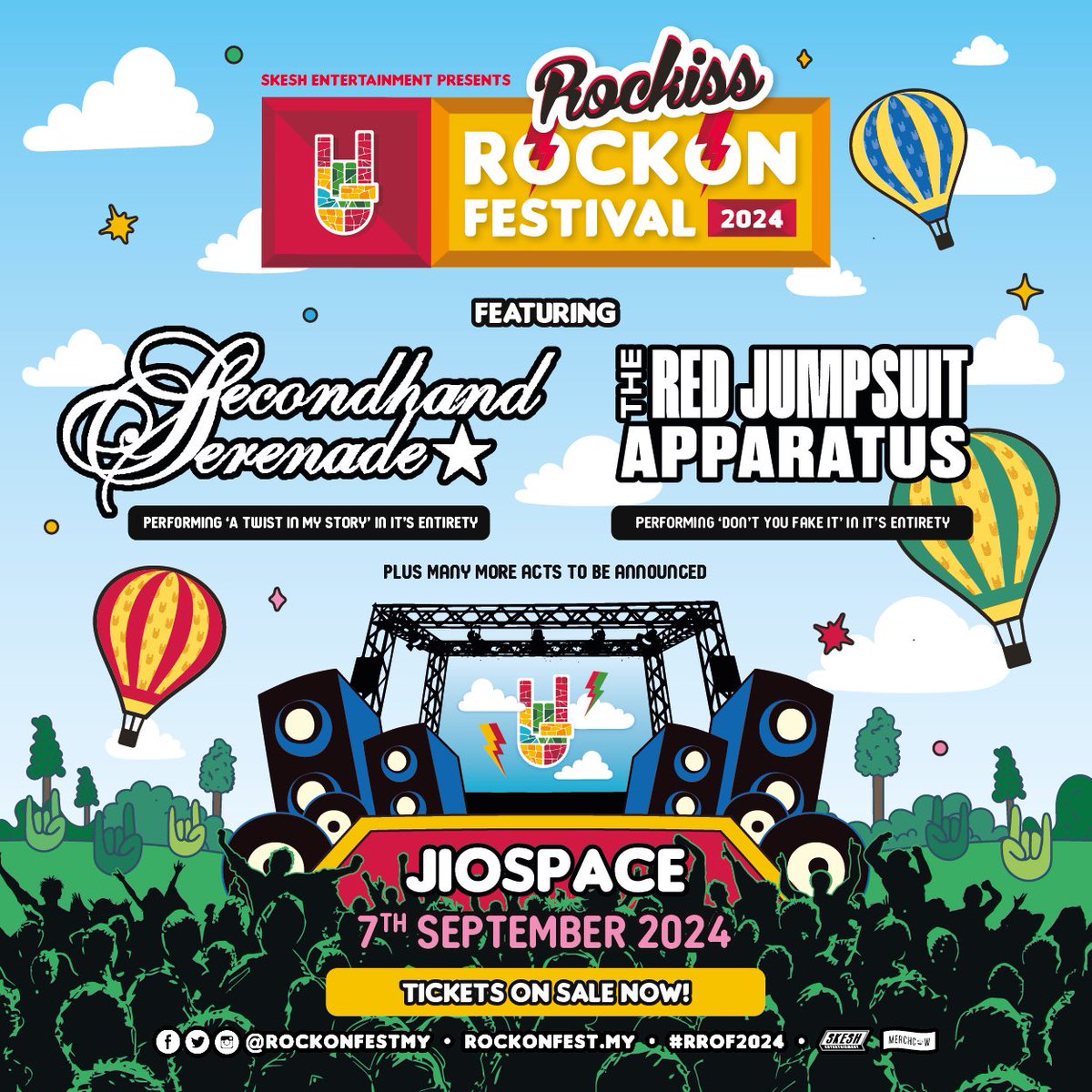 Tickets are on sale now! Grab them while they're still available and we'll see you this 7th September at <a href="/JioSpacePJ/">JioSpace</a> with @redjumpsuit &amp; <a href="/secondhandjohn/">Secondhand Serenade</a> and many more! #RROF2024 #SecondhandSerenade #RedJumpsuitApparatus