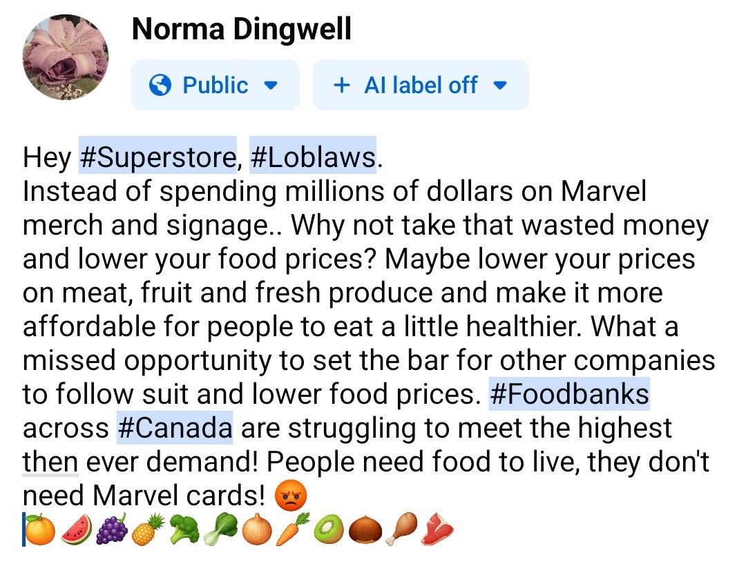 #Loblaws #Superstore 
#LowerFoodPrices #lessgreed
