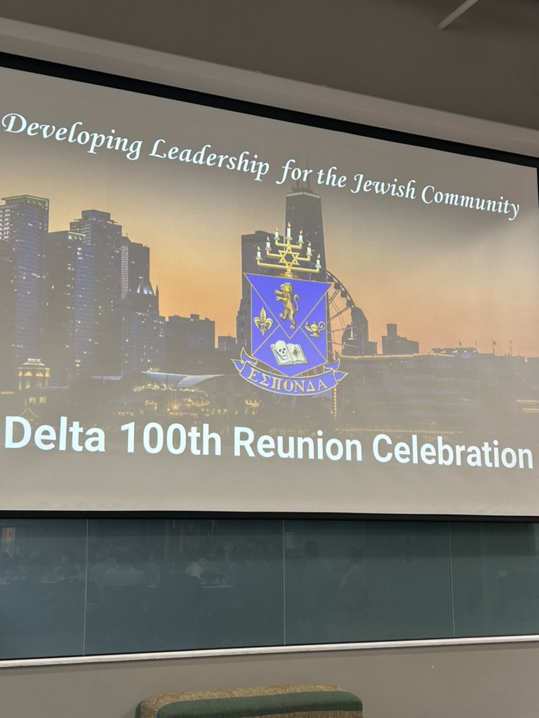dan_elbaum's tweet photo. What a pleasure to be at the 100 year anniversary of @AEPi’s Delta (Illinois chapter).
It was a special treat to join with good college friends to support the work AEPi does to fight antisemitism and advocate for Israel:
#ProudtobeaPi https://t.co/C3YVZiJsuv