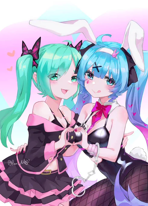 ラビットホールの初音ミクとsweet devil の初音ミク、リクエストありがとうございます#ラビットホール 