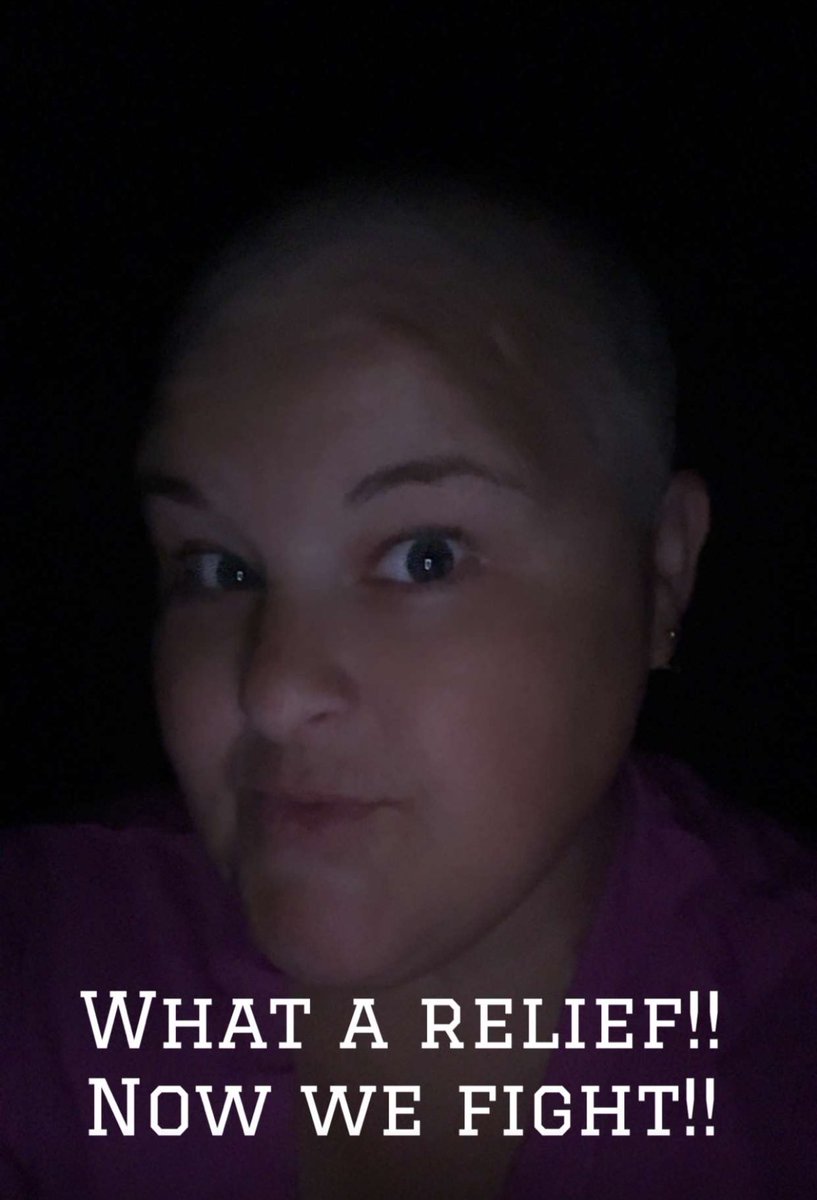 First round of chemo 12 days ago and just like clockwork, it started falling out. Now that it’s gone, let’s go!!