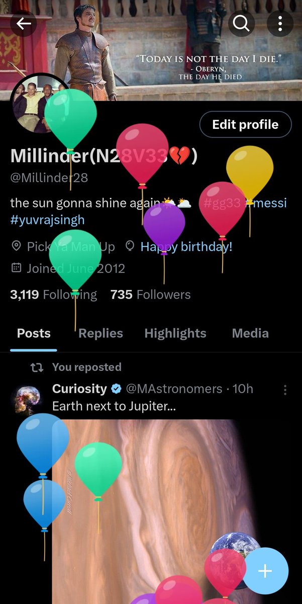 Millinder28's tweet photo. Ballon’s on my profile🎈🎇
#birthday https://t.co/d4H2aYE3fn