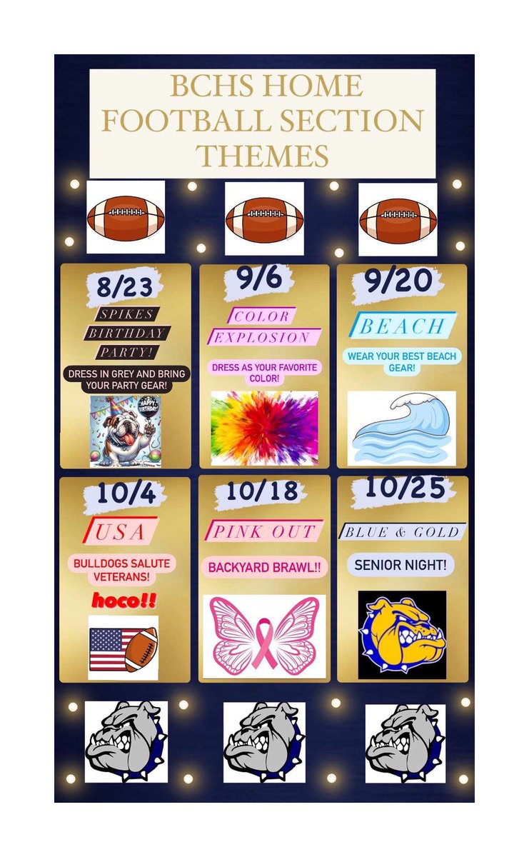 little theme change!!

let’s start the season out with a party for spike!! and of course, a bulldog win !!🏈🏈🐶🐶❤️❤️