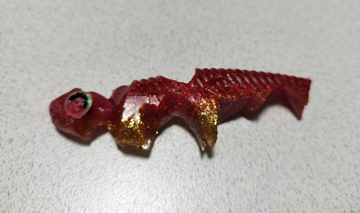 ハタ狙いの一投目
コンコンしてたのはアタリだったみたいです💦

フグ🐡に噛られて無残な姿に🤣