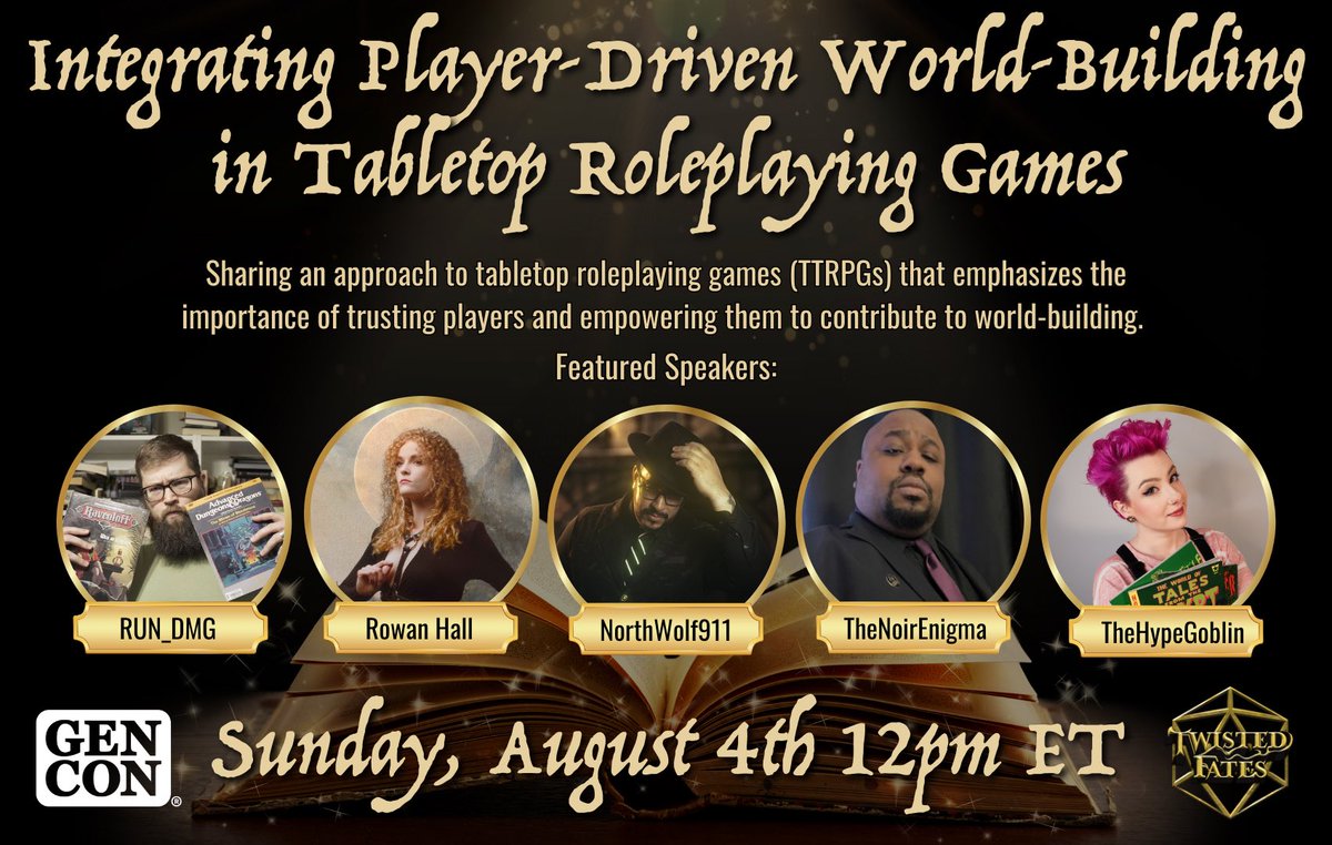 Come hang with us and talk about world building at Gen Con!