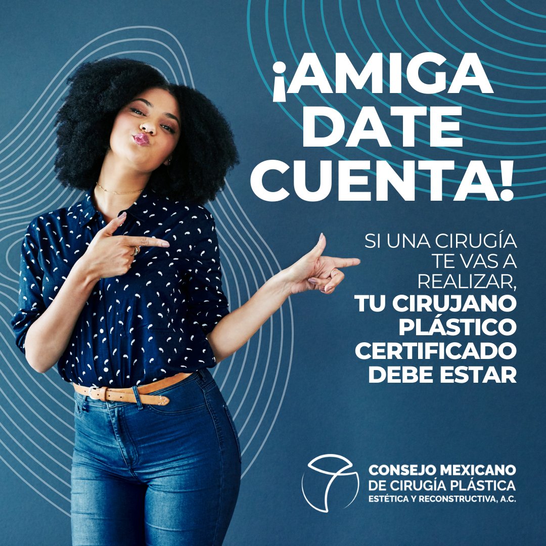 CMCPER's tweet photo. ¡Amiga, date cuenta! Realízate tu cirugía con un cirujano plástico certificado por el CMCPER. 🙌🏻

Para mayor información:
 https://t.co/Wqomu3oxsT
.
.
.
#CMCPER  #siemprecertificado #cirujanoplasticocertificado #recuerda #bienestarpaciente #certificadoCMCPER #cirujanocertificado https://t.co/lJkaE6p4K9