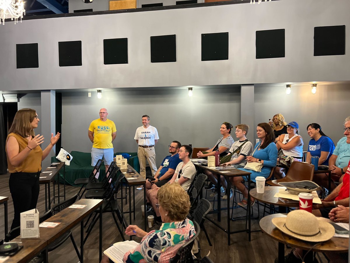 kenmartin73's tweet photo. Fantastic energy in Delaware today as I campaigned with my good friend @SarahEMcBride in her race for U.S. Congress!  She is running an amazing campaign and I know when she wins she will continue to do amazing things for her state and for the nation.  
@TheDemocrats @DemStateParties