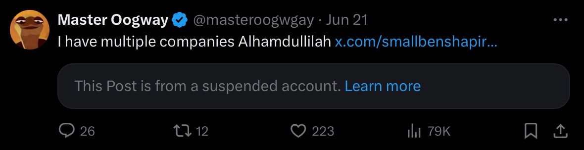Goldenlighter_'s tweet photo. @masteroogwgay Why should that be an issue if your only posting to help Palestine and not make money, dont you have 50 other businesses? https://t.co/wT6zBJT2z4