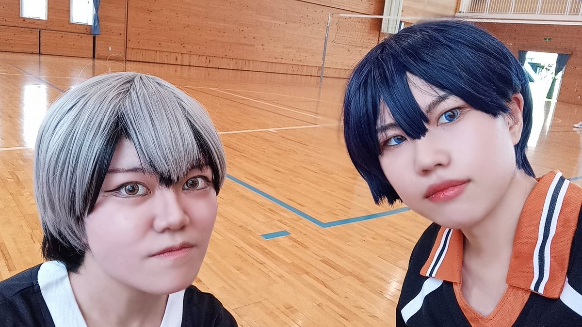 46_uneri's tweet photo. 丸頭同盟とセッターズでもツーショ！

北さん→肉じゃがりこさん（ @ti_amo_06 ）
研磨→ねむさん（ @Nemu_chan15 ）  

#FCF03 https://t.co/UbsnjIruZL