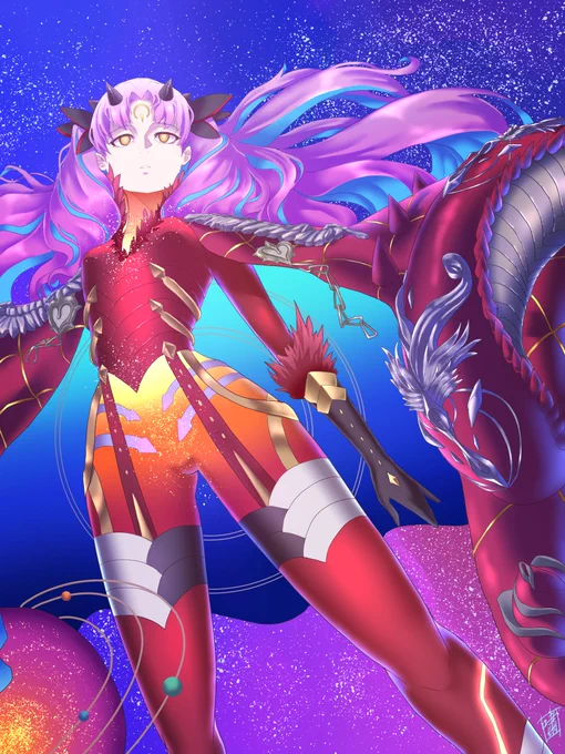 スペース・エレシュキガル実装おめでとうスペース・イシュタルの過去絵を。 #FGO9周年 #FGO