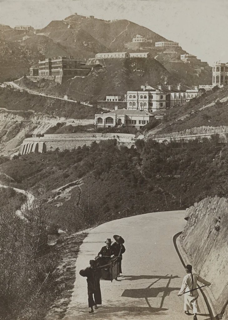 Hong Kong, 1902, Victoria Peak and residences.