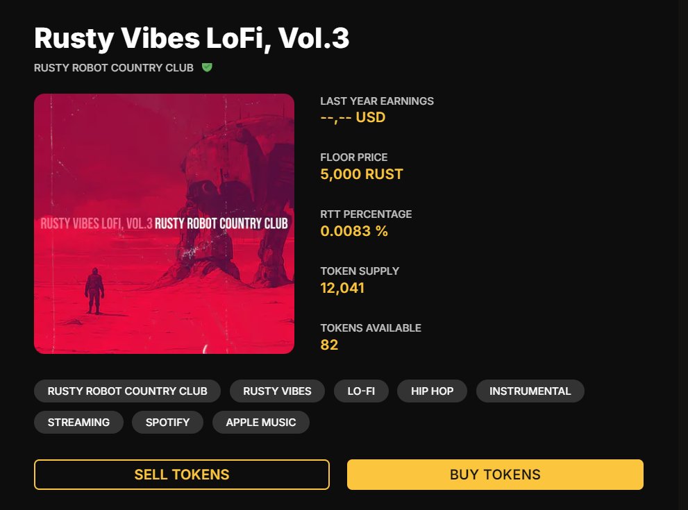 coda_digital's tweet image. Coda Exchange is LIVE for Trading on @iota! 🔥

Anyone can freely buy &amp;amp; sell royalty rights to music releases using $RUST  

The launch of the 1st #RWA exchange on IOTA is a major expansion for Coda, which will grow to include other RRT/RWA categories!

coda.to/exchange