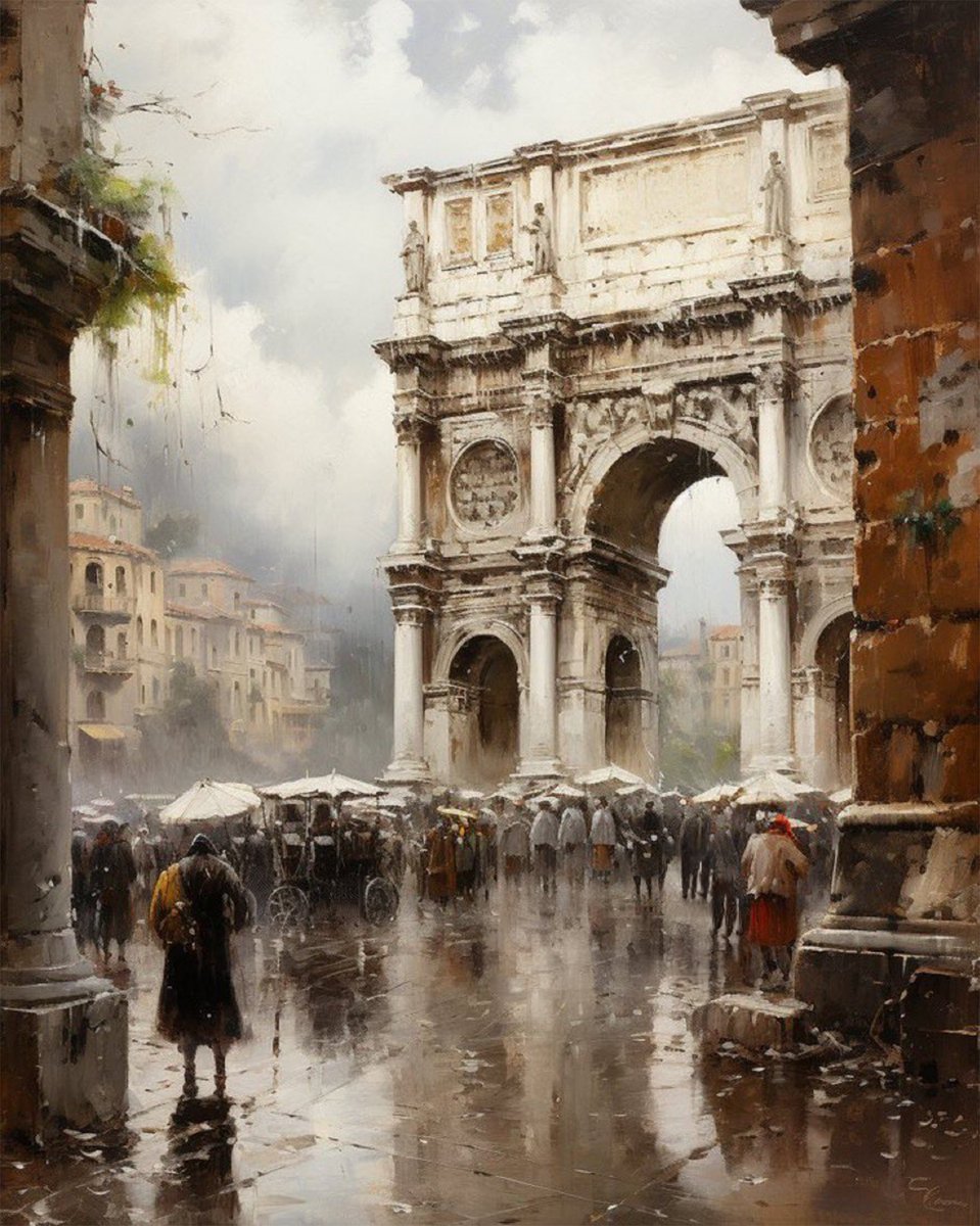 Anc_Aesthetics's tweet photo. Rome in the Rain https://t.co/SvDFSVwn3C