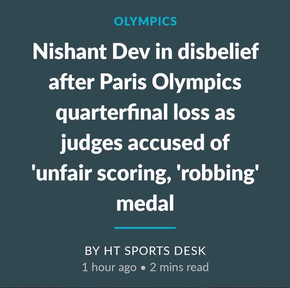 #OlympicGamesParis2024
Poor &amp; shameful judging 
Biased on Indian boxer