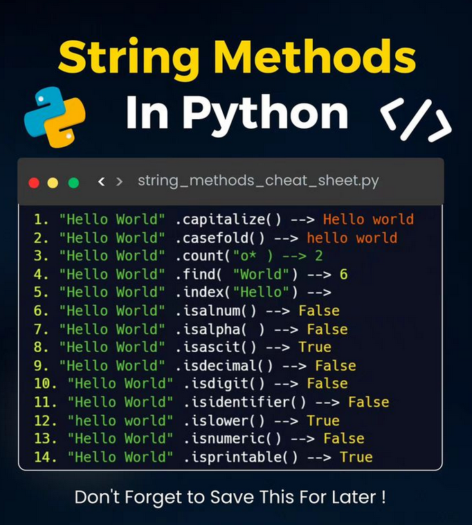 Python_Dv's tweet image. String Methods in Python Explained morioh.com/a/1dc5e8845acc…

#python #programming #developer #programmer #coding #coder #softwaredeveloper #computerscience #webdev #webdeveloper #webdevelopment #pythonprogramming #pythonquiz #ai #ml #machinelearning #datascience