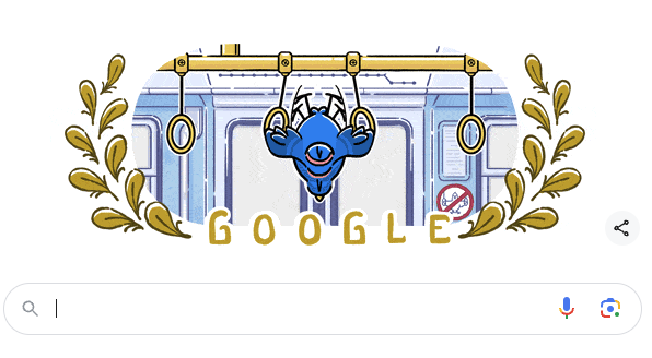 tree_mountain_'s tweet photo. 今日のGoogleトップのビジュアルは、体操の「つり輪」を題材らしいが、イメージを電車の「つり輪」を使っているのは勘違いされて叩かれないか心配… https://t.co/F8fg5PZm0E
