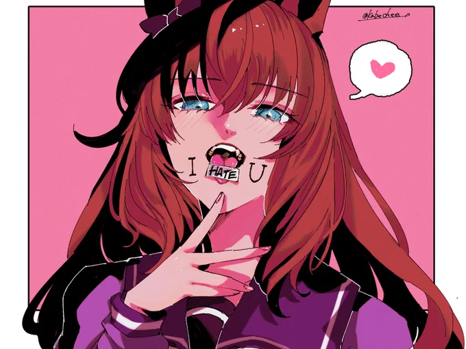 #見た人も無言で舌を出してるキャラを貼る 