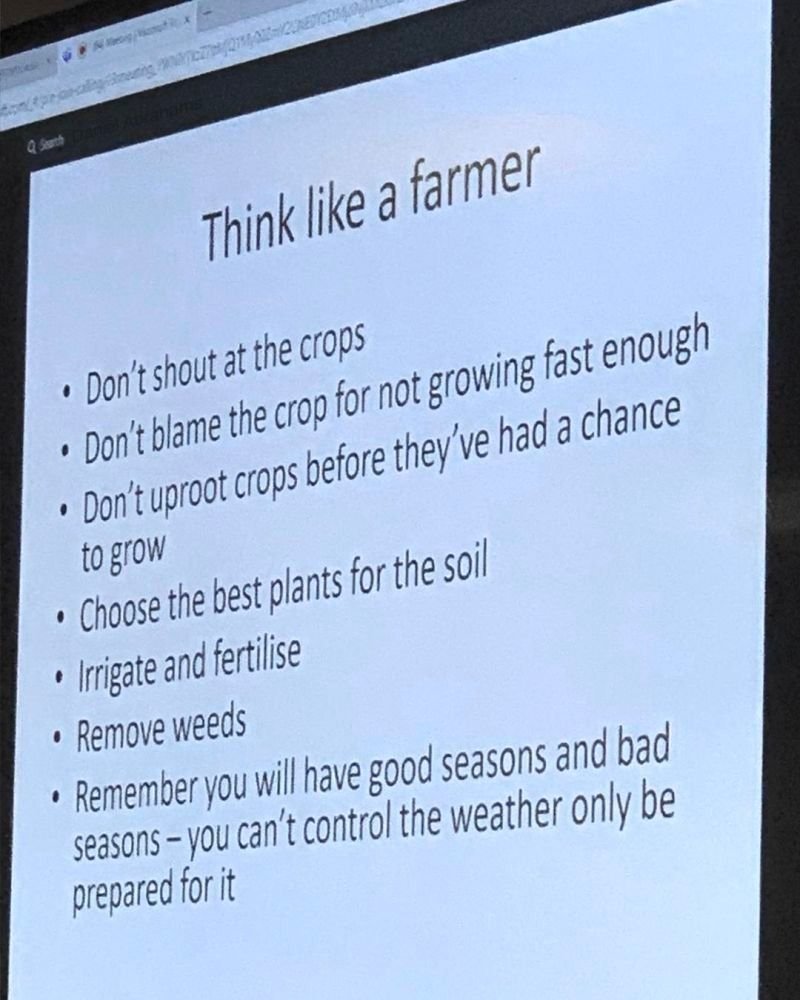 The best career advice I've ever received:

Great leaders think like a farmer