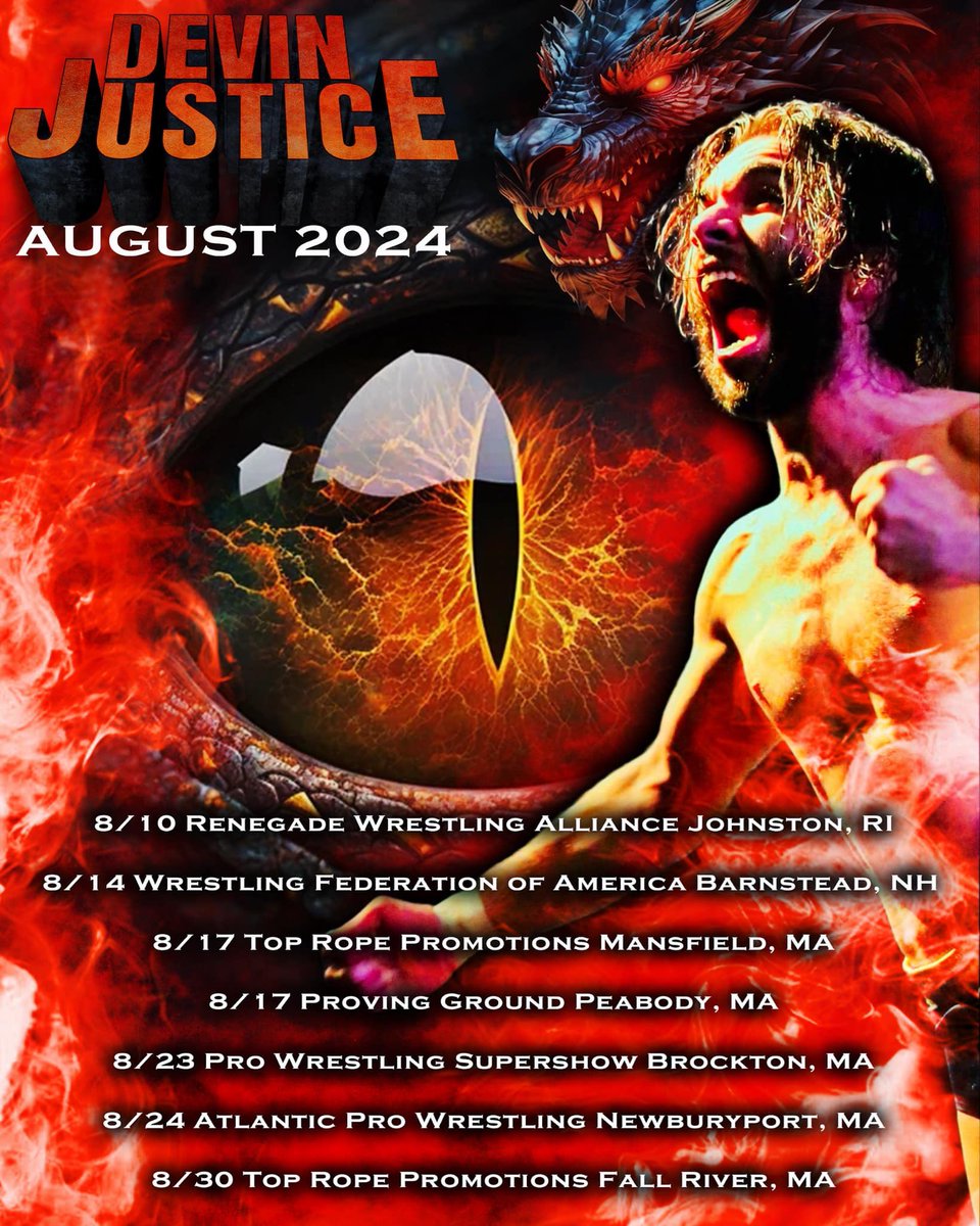 fairly busy August coming up